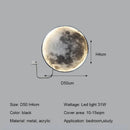 Axyaa Moon Mural LED Wall Lamp Modern Indoor Lighting Sconce for Bedroom & Foyer
