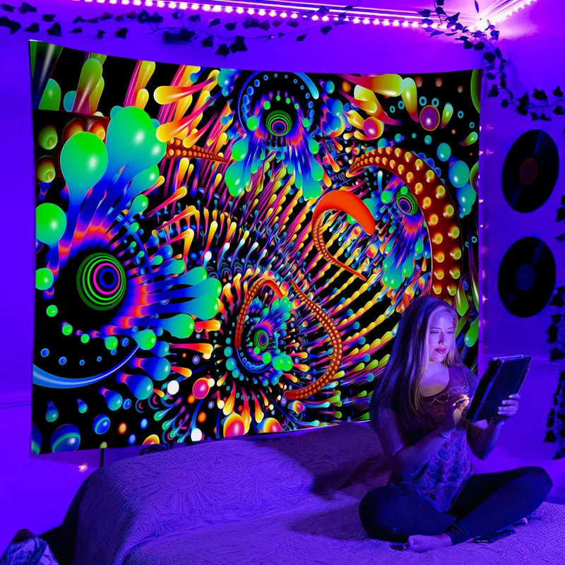 Axyaa Psychedelic Space Tapestry Wall Hanging for Bedroom and Dorm Decor
