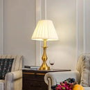 Axyaa Nordic Brass LED Desk Lamp - Modern Copper Finish