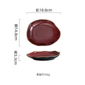 Axyaa Flame-Killed Ceramic Irregular Plate Restaurant Sushi Salad Pasta Molecular Cuisine Tableware