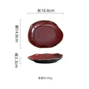 Axyaa Flame-Killed Ceramic Irregular Plate Restaurant Sushi Salad Pasta Molecular Cuisine Tableware