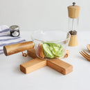 Axyaa Solid Wood Insulated Hot Pot Cushion for Kitchen - Foldable & Creative