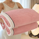 Axyaa Warm Fleece Jacquard Blanket - Multifunctional & Thick Winter Sofa Nap Sheet