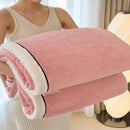 Axyaa Warm Fleece Jacquard Engraved Winter Blanket: Multifunctional & Thickened