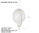 Axyaa Silk Japanese Retro Chandelier - Elegant Curved Design Pendant Lights