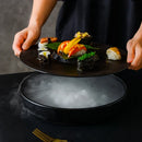 Axyaa Sashimi Plate - Japanese Solid Color Ceramic Plate for Hotel and Home