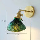 Axyaa Minimalist Glass LED Chandelier with Green Accents