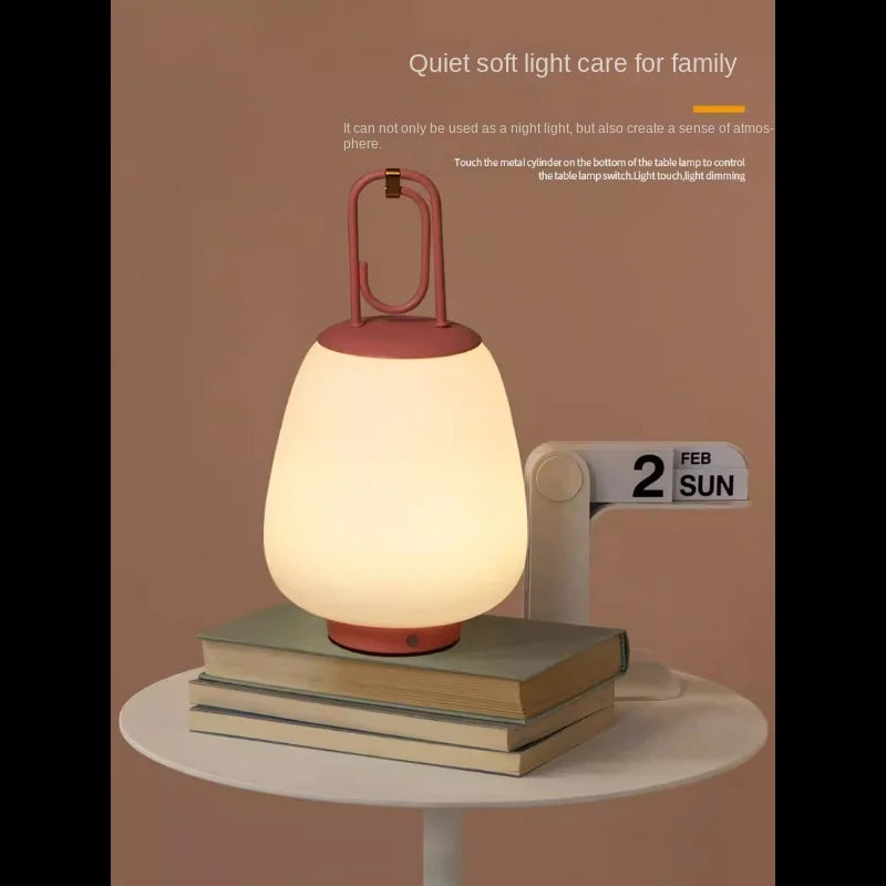 Axyaa Rechargeable Nordic Table Lamp for Stylish Living Room and Bedroom