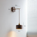 Axyaa Walnut Wooden LED Wall Lights Fixture, Modern Nordic Wall Lamp for Home Indoor Lighting