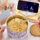 Axyaa Stainless Steel Ramen Bowl with Lid - 1000/1300ml