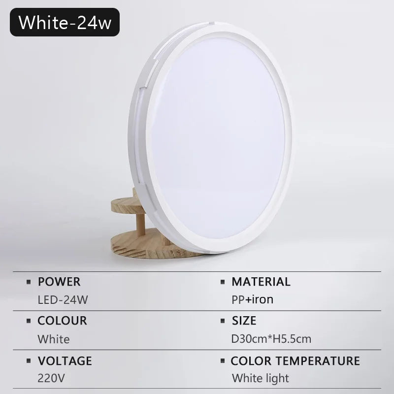Axyaa Circular LED Ceiling Light, Side Pervious to Light Design for Bedroom, Living Room
