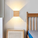 Axyaa Walnut Wood LED Wall Lamp for Room Decor & Lighting