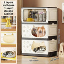 Axyaa Cat House Cabinet: 1-3 Tier, 60cm Wide, Black/Gray for Bedroom/Living Room