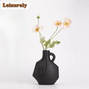 Axyaa Ceramic Vase: Elegant Water Line Flower Container for Home Decor