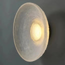 Axya Wabi-Sabi Wind Designer Round Wall Lamp: Transparent Bedroom Atmosphere Light