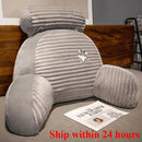 Axyaa Fluffy Striped Cartoon Waist Sofa Pillow for Reading and Bed Support