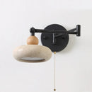 Axyaa Swing Arm LED Wall Lamps in Yellow Travertine
