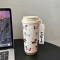 Axyaa Thermal Water Bottle with Filter Straw - Stainless Steel Tumbler Cup