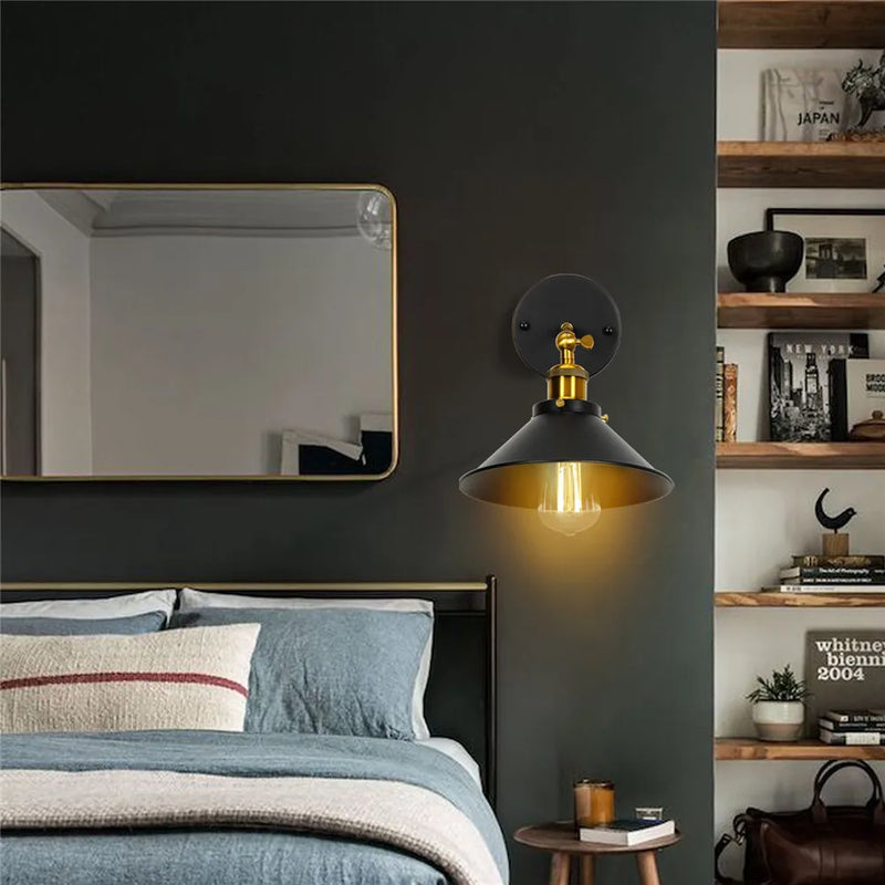 Axyaa Rotable Angle Vintage Wall Lamp Rust Retro Industrial Light