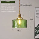 Axyaa Green Glass Pendant Light Modern Chandelier for Kitchen Island