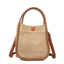 Axyaa Crochet Crossbody Beach Bag - Boho Lightweight Tote with Chain Strap