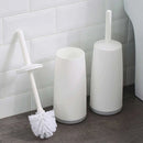 Axyaa Long Handle Toilet Brush with Standing Base - Bathroom Cleaning Tool