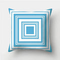 Axyaa Blue Geometric Pattern Cushion Cover for Living Room Sofa Decoration