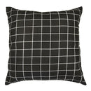 Axyaa Geometric Square Checked Pillowcase – Black and White Stripe Cushion Cover