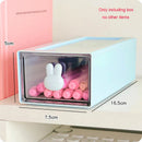 Axyaa Kawaii Plastic Desk Organizer Drawer Transparent Pen Holder for Home School