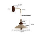 Axyaa Ceramic LED Wall Light Copper Pull Chain Modern Bedside Lamp