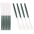 Axyaa Black Gold Butter Knife Set of 10 - Cheese Spreader Set