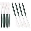 Axyaa Black Gold Butter Knife Set of 10 - Cheese Spreader Set