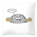 Axyaa Rock Face Cushion Cover: Funny Meme Throw Pillow for Home Decoration