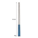 Axyaa Stainless Steel & Wooden Chopsticks Dinnerware Set
