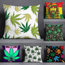 Axyaa Green Leaf Theme Pillowcase - Decorative Polyester Home Decoration 45*45cm