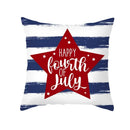 Axyaa LOVE USA Patriotic Letters Decorative Cushion Cover - Cartoon Style Home Decor Pillowcase