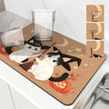 Axyaa Halloween Cat Pumpkin Head Hat Drying Mat