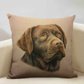 Axyaa Cute Dog Decorative Cushion Cover 45x45cm Linen Sofa Pillowcase Home Bedroom Decor