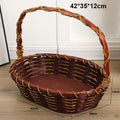 Axyaa Wicker Serving Baskets: Handwoven Multicolor Fruit Bread Vegetable Basket (8 Styles)
