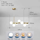 Axyaa Glass Ball LED Ceiling Chandeliers | Modern Hanging Lamp for Kitchen Living Dining Room
