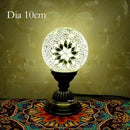 Axyaa Vintage Turkish Mosaic Table Lamp Handcrafted Art Deco Bedside Night Light