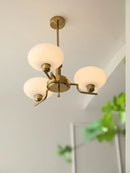 Axyaa French Cream Glass Luxury Medieval Chandelier Light for Living Room, Bedroom & Restaurant