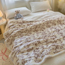 Axyaa Cartoon Rabbit Flannel Blanket: Winter Cozy Throw for Bed, Sofa, Travel