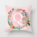 Axyaa Wreath Alphabet Pillow Cover - 45x45cm
