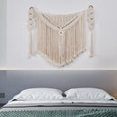Axyaa Boho Nordic Wall Tapestry with Fringe - Handwoven Bohemian Home Decor