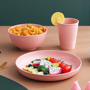 Axyaa Eco-Friendly Wheat Straw Tableware Set - Plate, Dish, Bowl, Cup