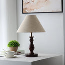 Axyaa Floral Fabric Garden Style Wood Table Lamp - Ceramic Retro Decorative Light