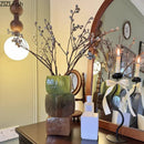 Axyaa Geometric Glass Vase for Stylish Flower Arrangement and Table Decoration