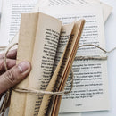 Axya Hemp Rope Book Bundle with Yellow Paper for Home Decor
