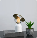 Axyaa Marble Circular Candlestick for Simple Natural Home Decor